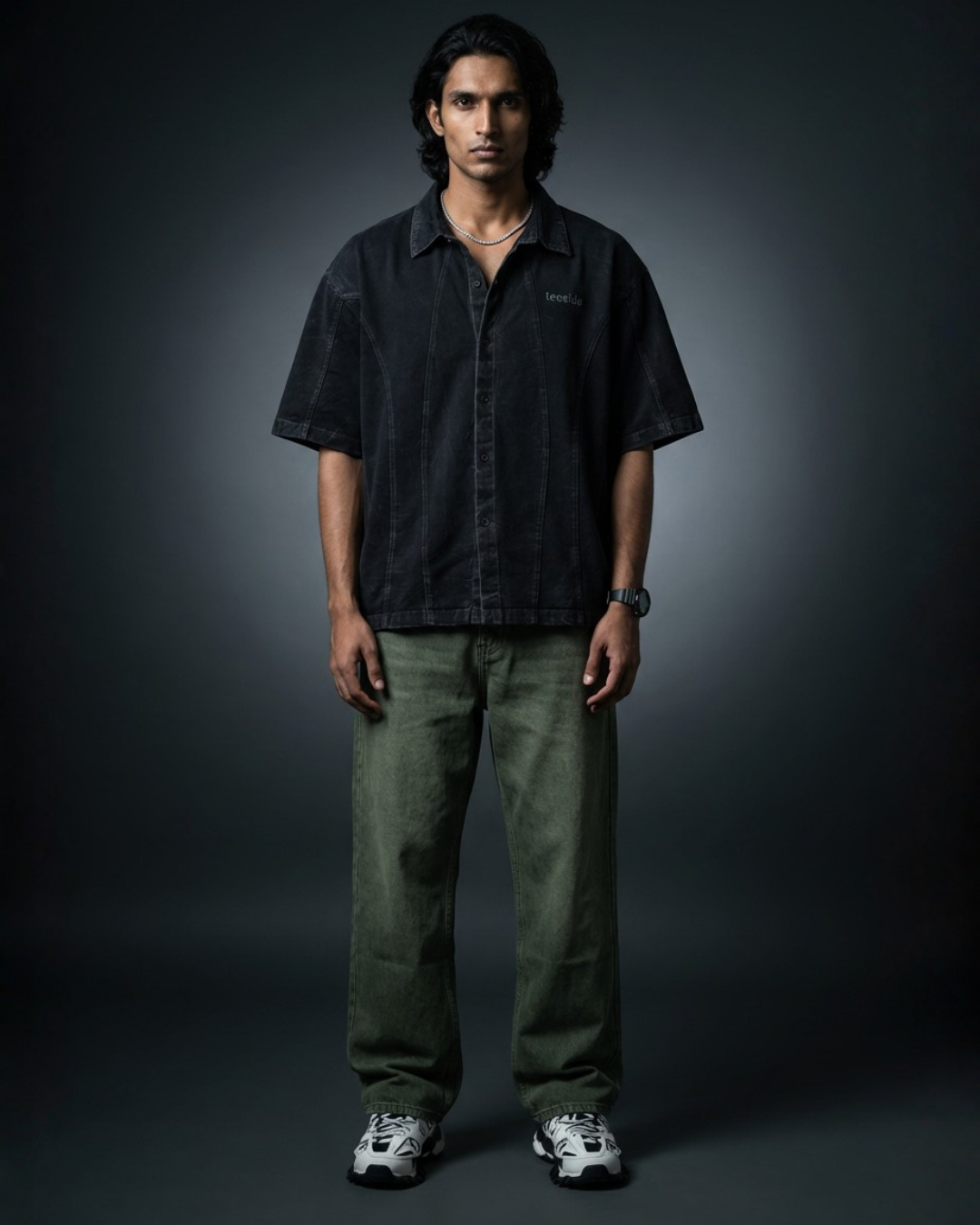 Panel Work Boxy Shirt