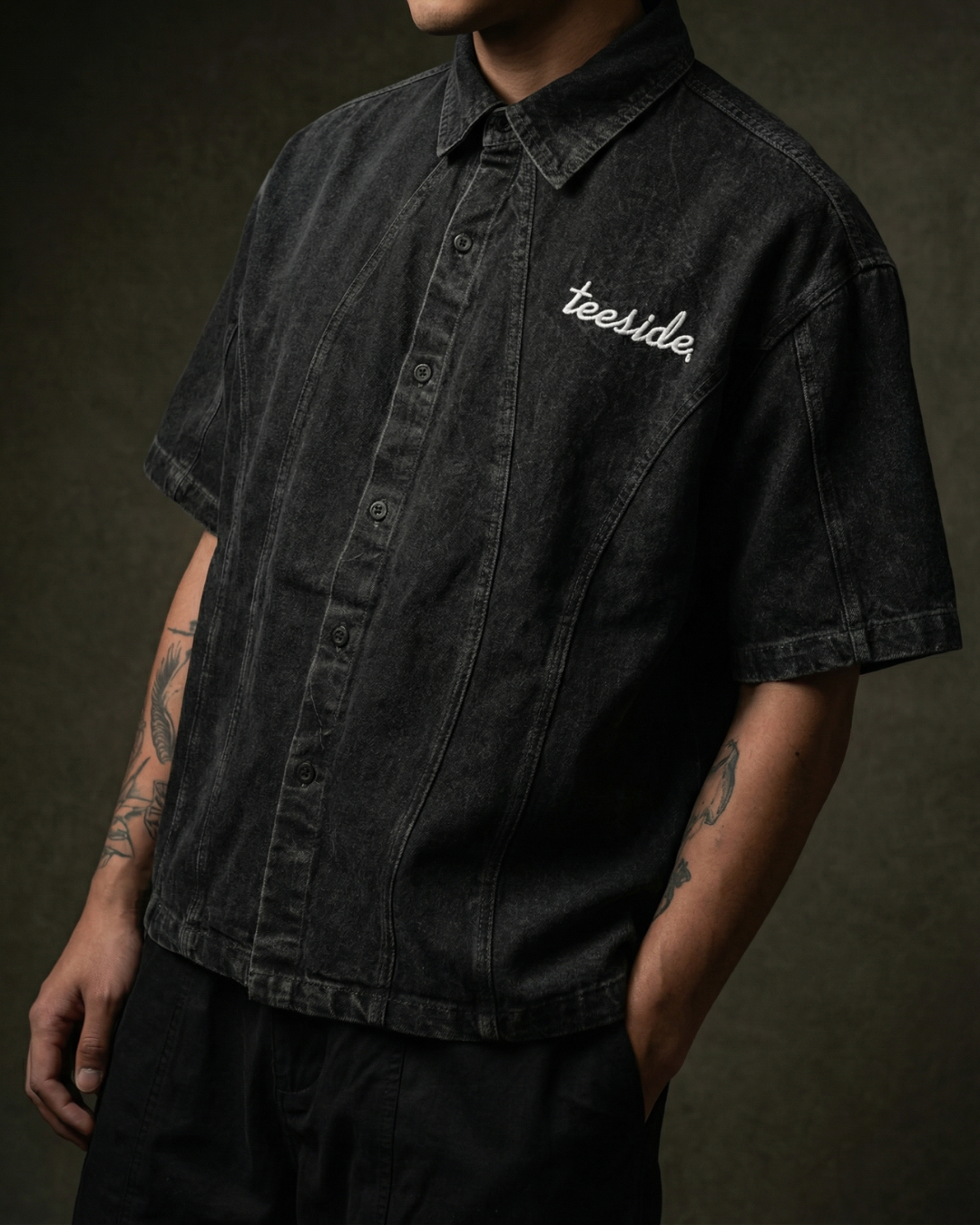 Panel Work Boxy Shirt