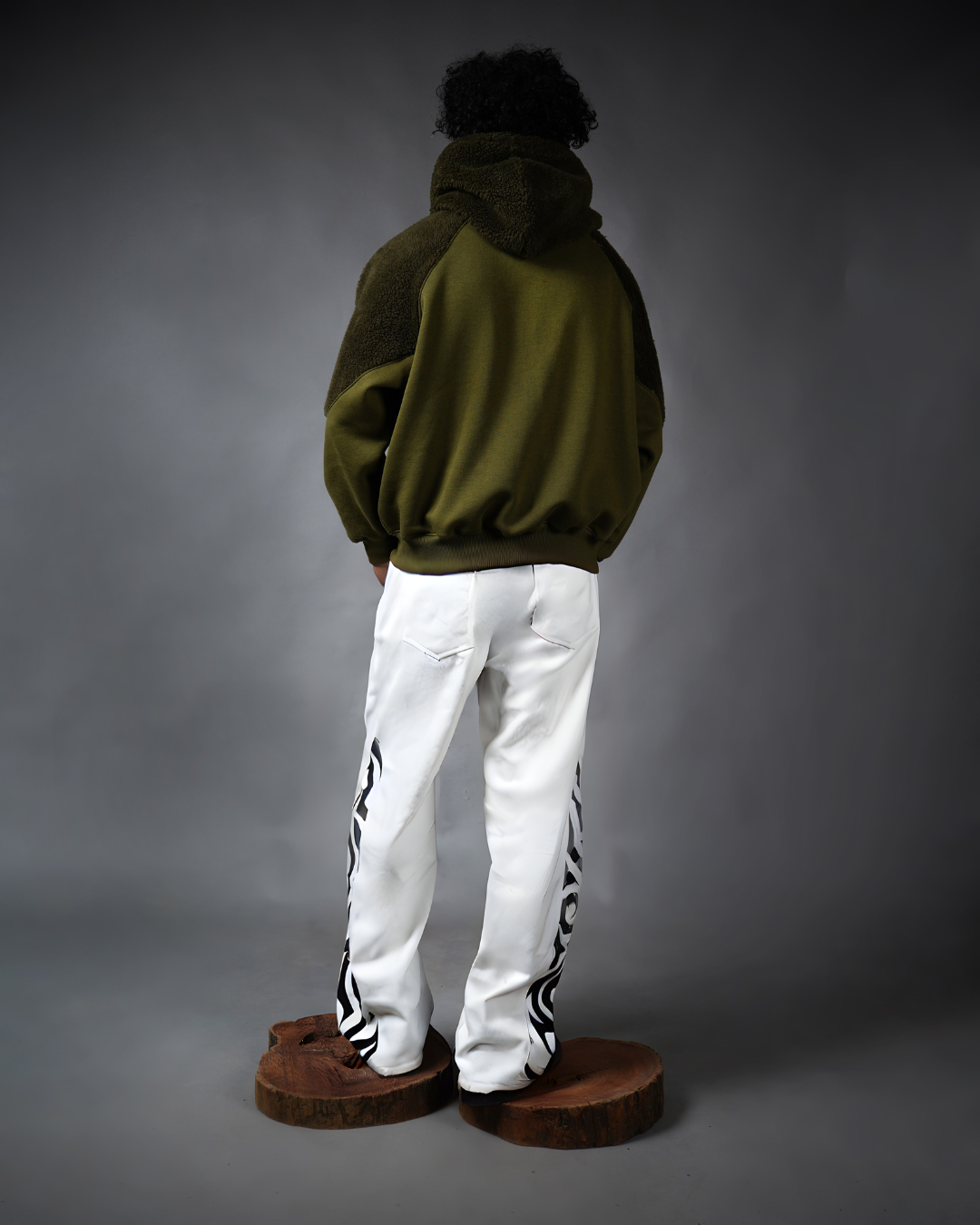Olive Sherpa Hoodie