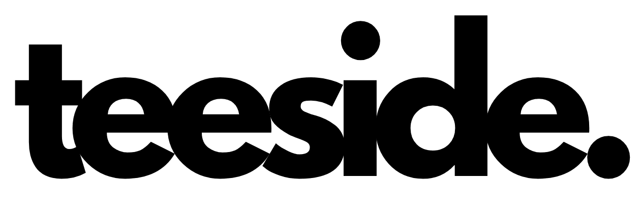 teeside bold modern black logo on white background